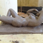 Modelando escultura de Ignacio